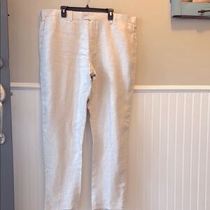 Banana republic pants size 42/32 cream herringbone  tailored slim fit